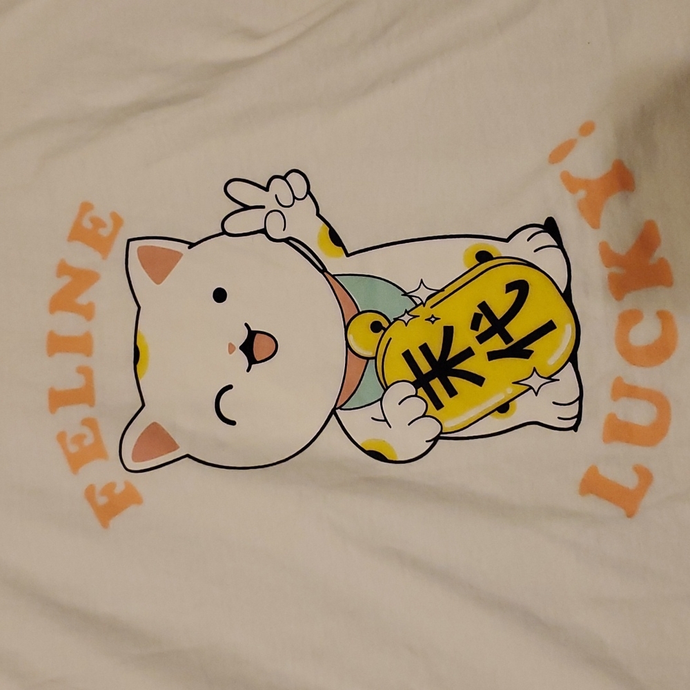 Feline Lucky Forever 21 Shirt
